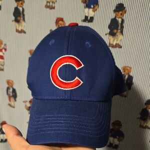 Vintage 90s Chicago Cubs MLB Blue Cap with Red C Logo Snapback Size XS